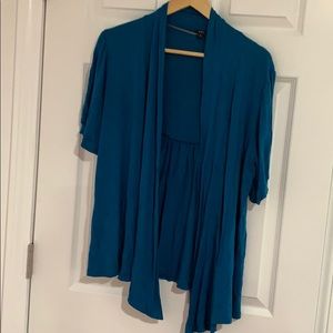 Blue Short Sleeve Coverup